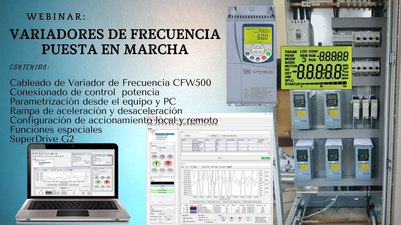 ⚡ Webinar: Configuración y puesta en marcha variador de frecuencia VDF CFW500 WEG