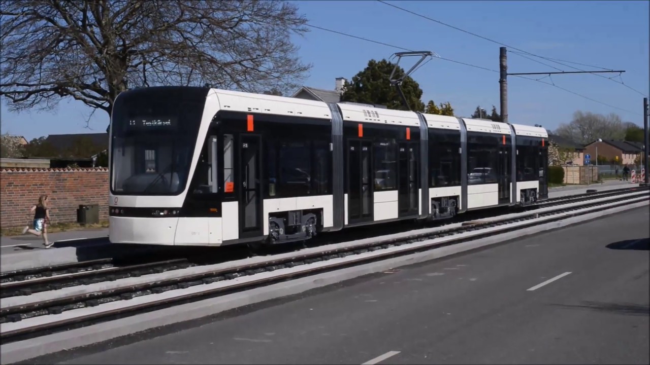 Odense Letbane Stadler Variobahn, first test runs, april 2020