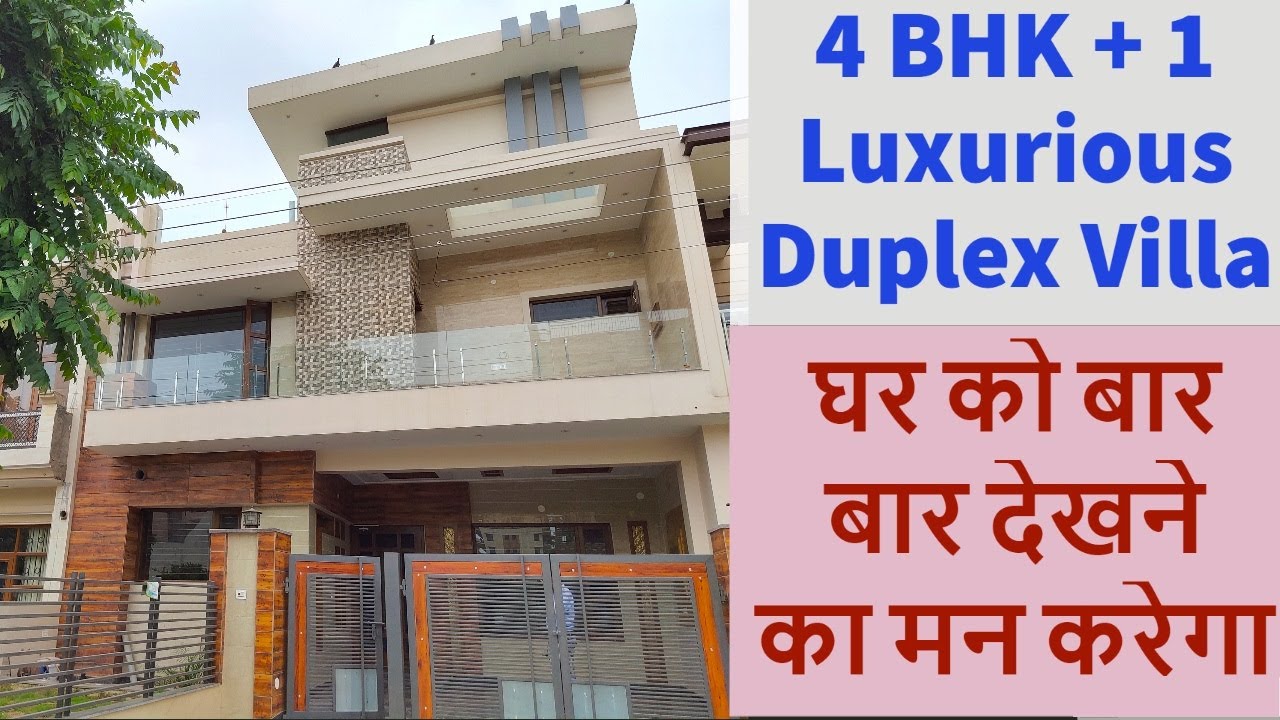 200 Yard का 4 BEDROOM + 1 Luxurious Duplex Villa with Stylish Interior Design 