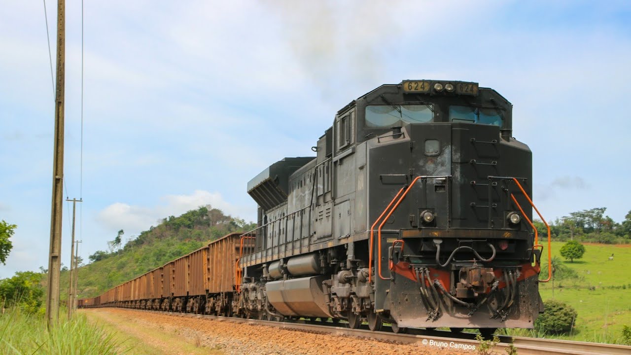 O TREM DE MINÉRIO MAIS TOP QUE JÁ FILMEI❗❕ Com 1 ES44 e 2 SD70 na Ferrovia do Aço. CONFIRA🚂🚂.