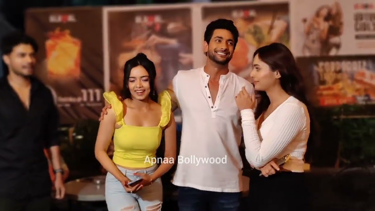 Fahmaan Khan Cute Moments with Megha Ray and Karishma Sawant At His Song Beirada Launch