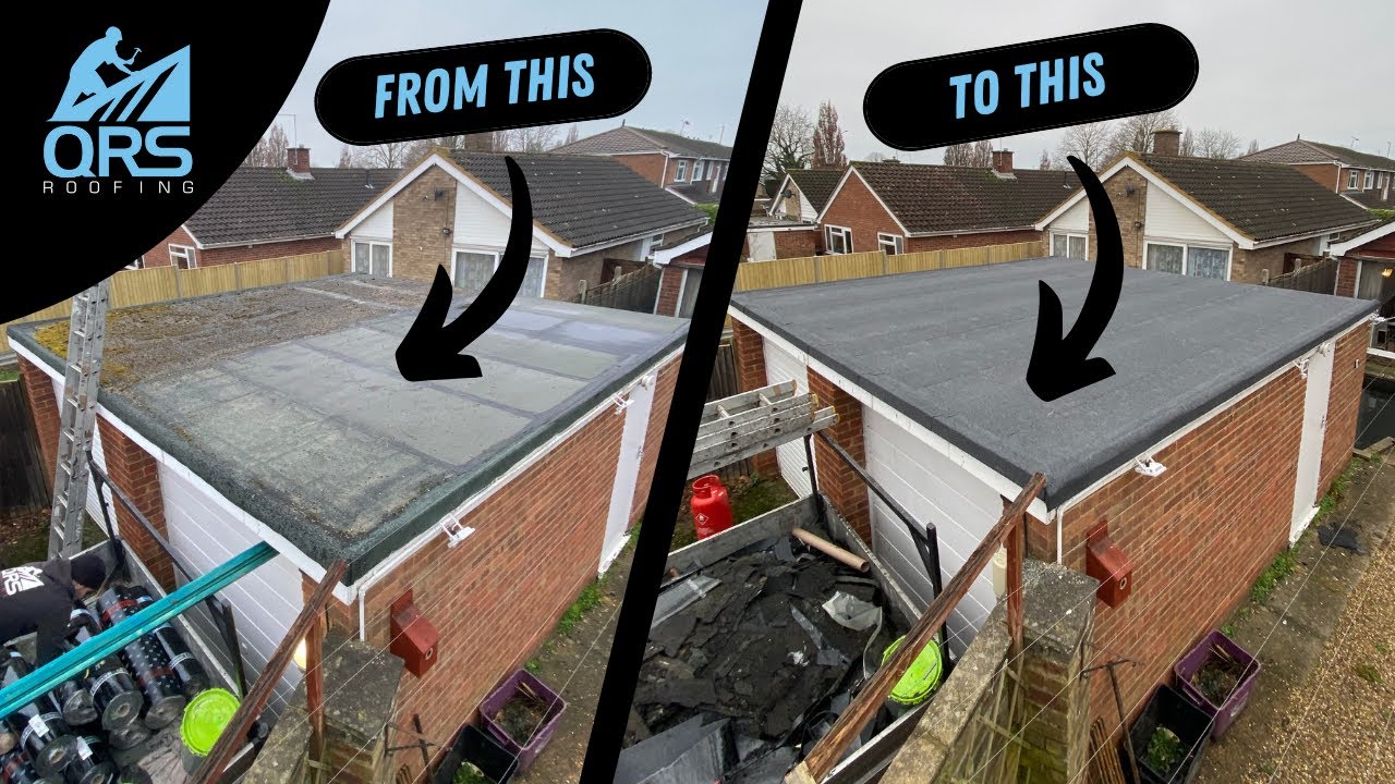 DOUBLE GARAGE FLAT ROOF REPLACEMENT IN UNDER TWO MINUTES!!