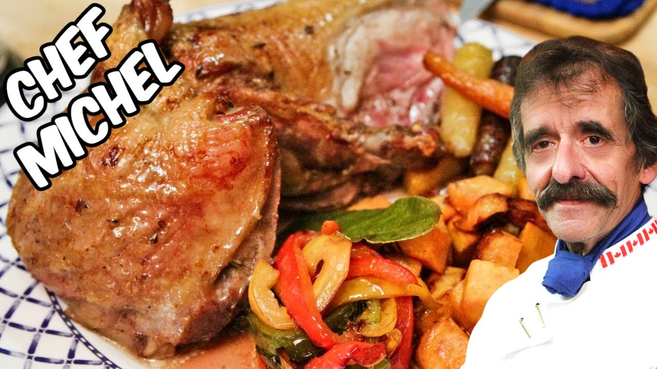 Canard rôti garni façon crapaudine