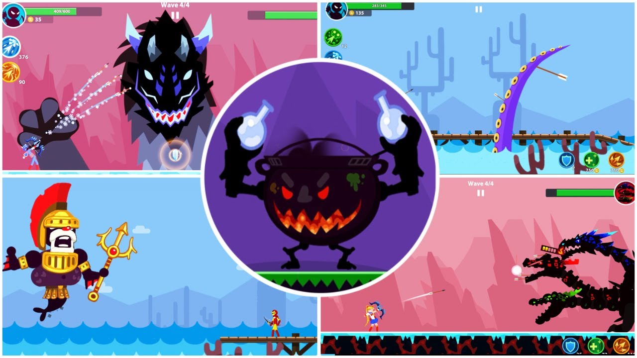 STICKMAN ARCHERY MASTER | ALL BOSSES