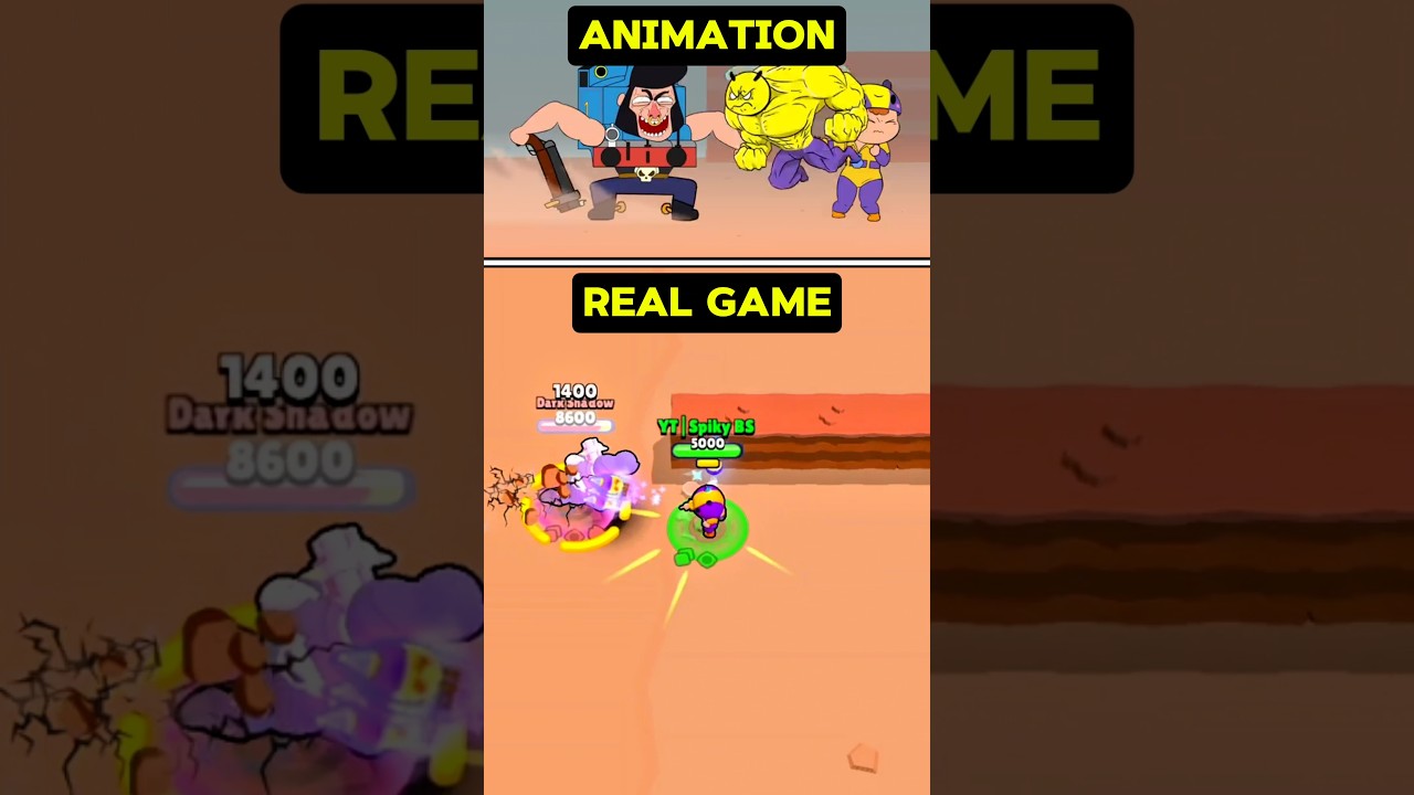 Bull Got Served By Bea! Animation Vs Real Game!? 🥶🤯 #brawlstars #shorts