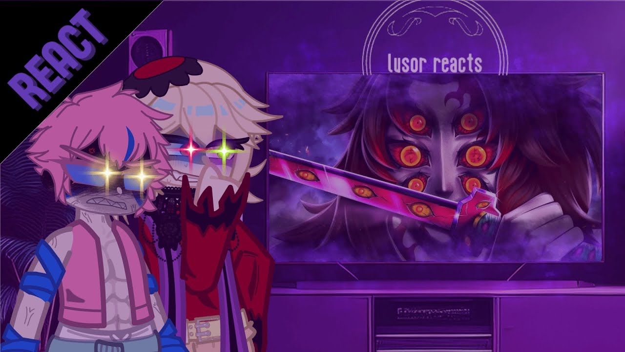 Luas superiores reagem ao Rap do Deus da Lua || @xTakeru  || GACHA || PT-ENG || DEMON SLAYER ||