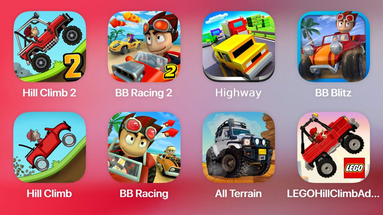 Hill Climb 2,BB Racing 2,Blocky Highway,BB Blitz,Hill Climb,BB Racing,All Terrain,LEGO Hill Climb