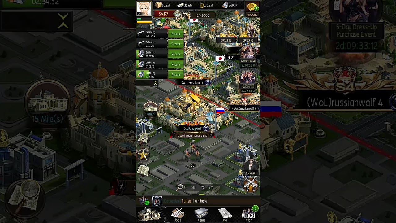Mafia City (ALI) BabyWolf #236 upgrading Elite 1 to Elite 5 real quick!|3 months non-stop gathering|