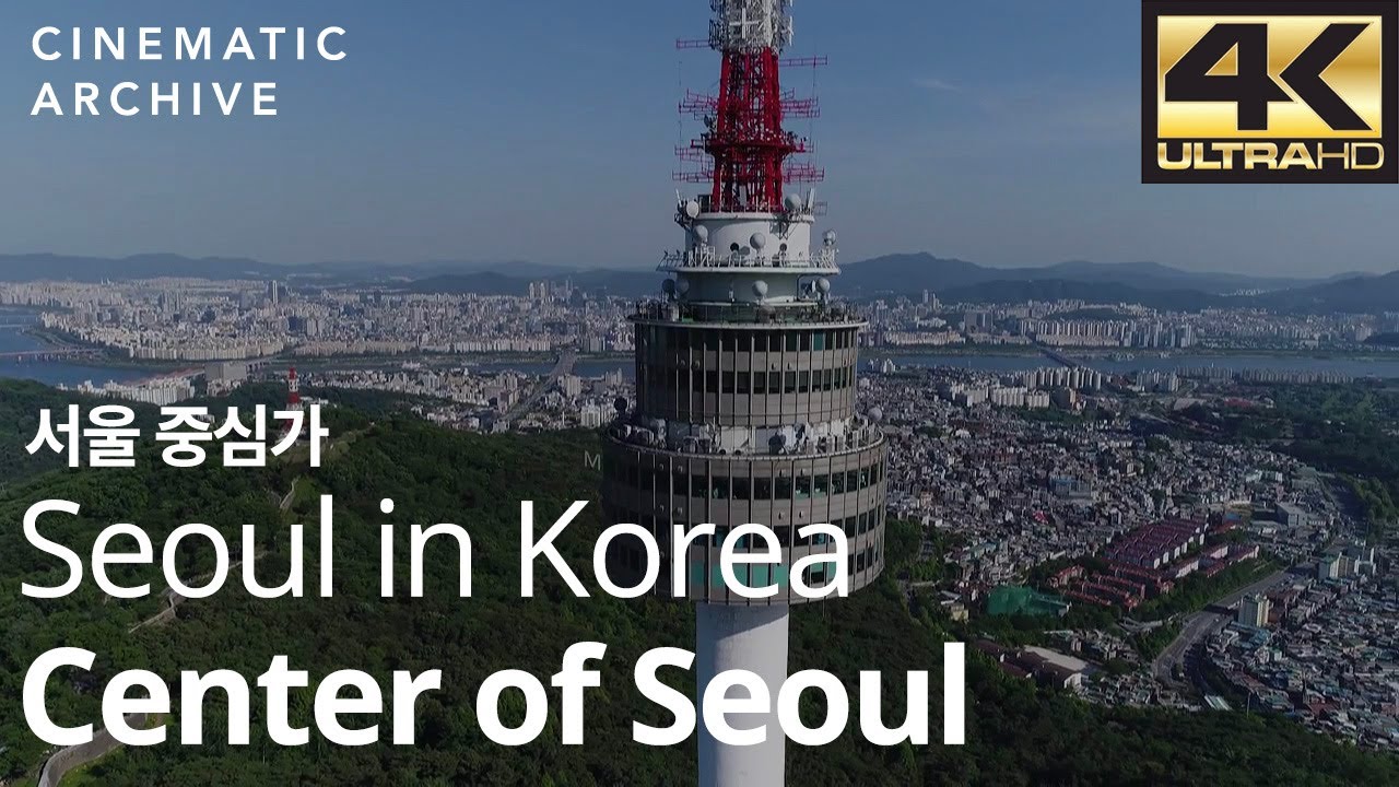 서울 중심가/Center of Seoul, Korea Drone - 중구,남산타워,한강,서울역,종로,시청,드론 |시네마틱아카이브-대한민국영상소스