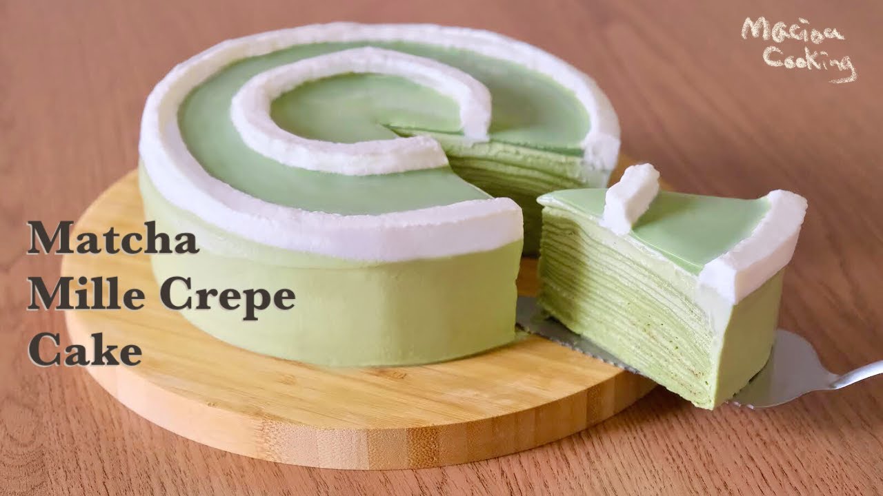 抹茶千層蛋糕 | Matcha Mille Crepe Cake | Maciou Cooking 麻球小廚房