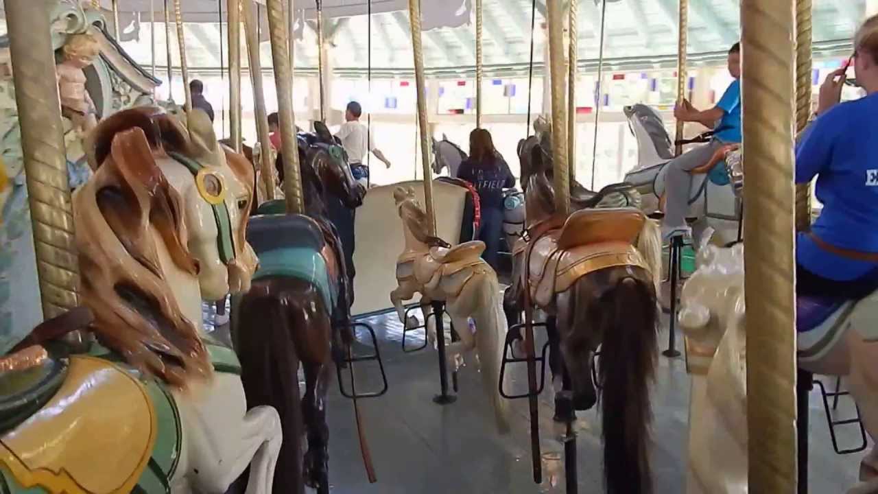 A ride on the Crescent Park carousel