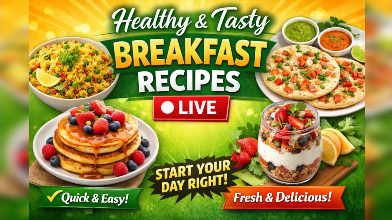 Quick Healthy Breakfast Recipes LIVE | Easy & Delicious Morning Recipes | Perfect Start of Day
