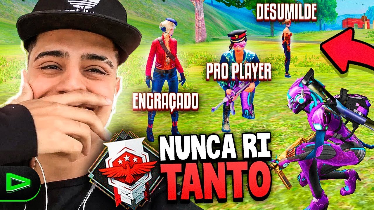 NUNCA RI TANTO!! JOGUEI COM ALEATÓRIOS NO FREE FIRE E ME SURPREENDI!!