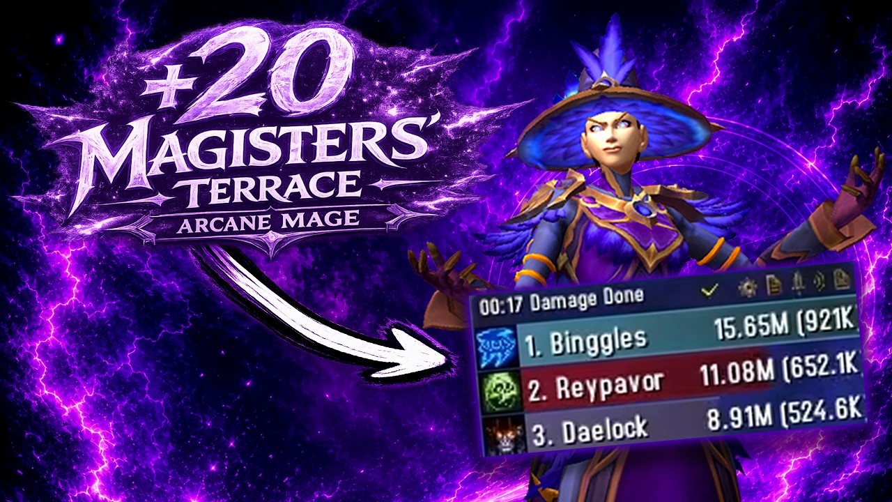 Arcane has Insane Burst! | +20 Magisters' Terrace | Arcane Mage Midnight Season 1