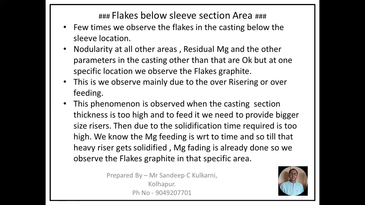 Flakes below sleeve area