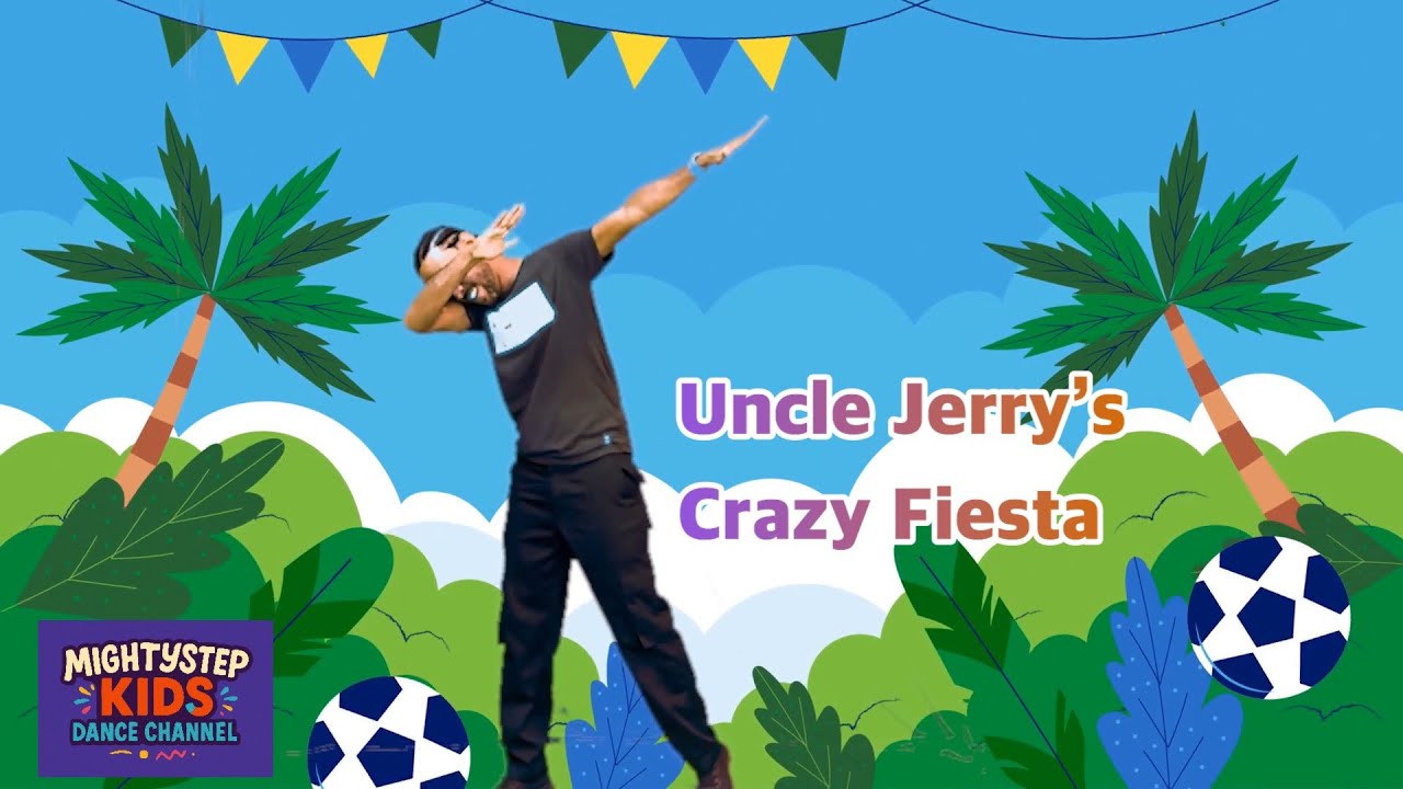 CRAZY FIESTA // SING ALONG AND DANCE Lyric Video/ Uncle Jerry / Make some noise kids / Mightystep