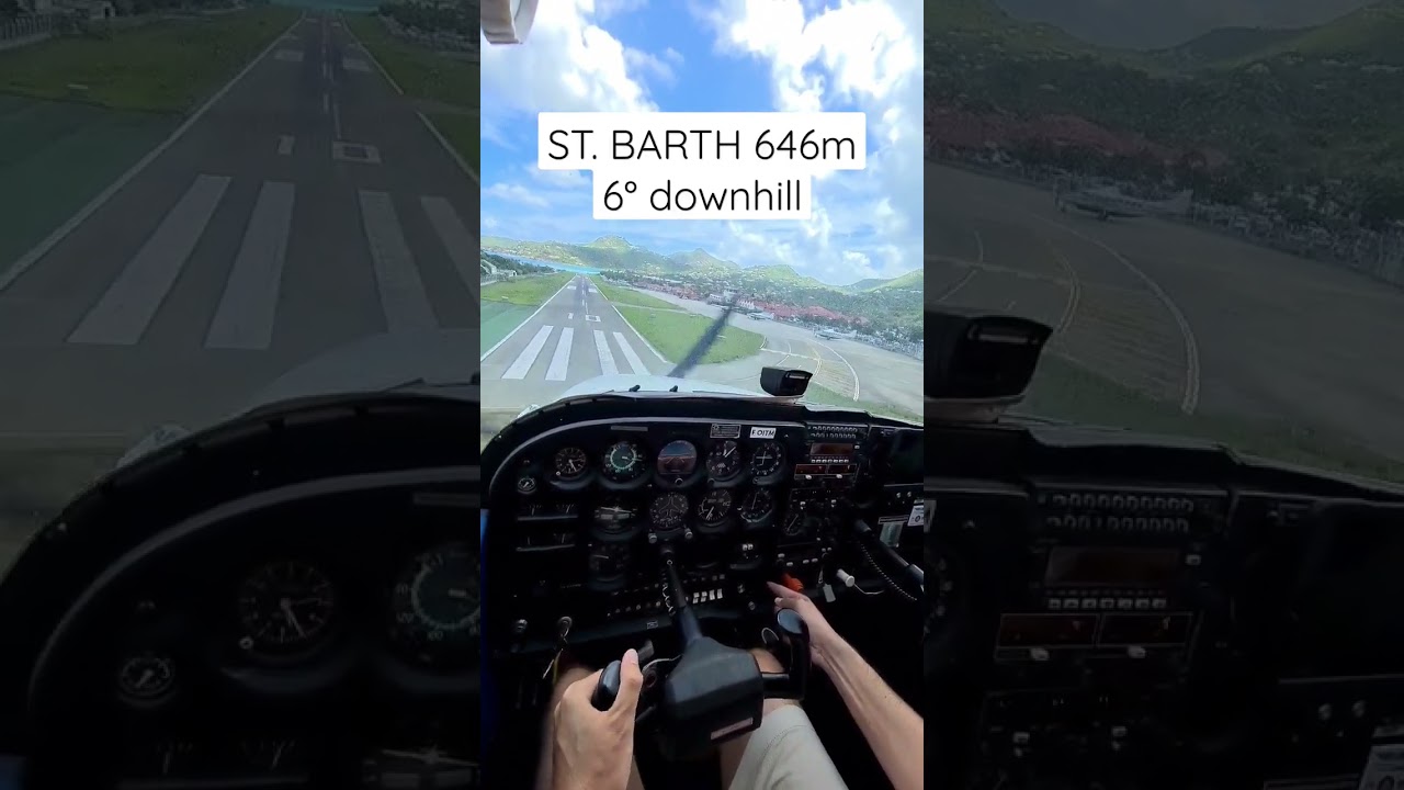 Landing the C172 at St. Barth in gusty, rainy and shifting conditions 👈
