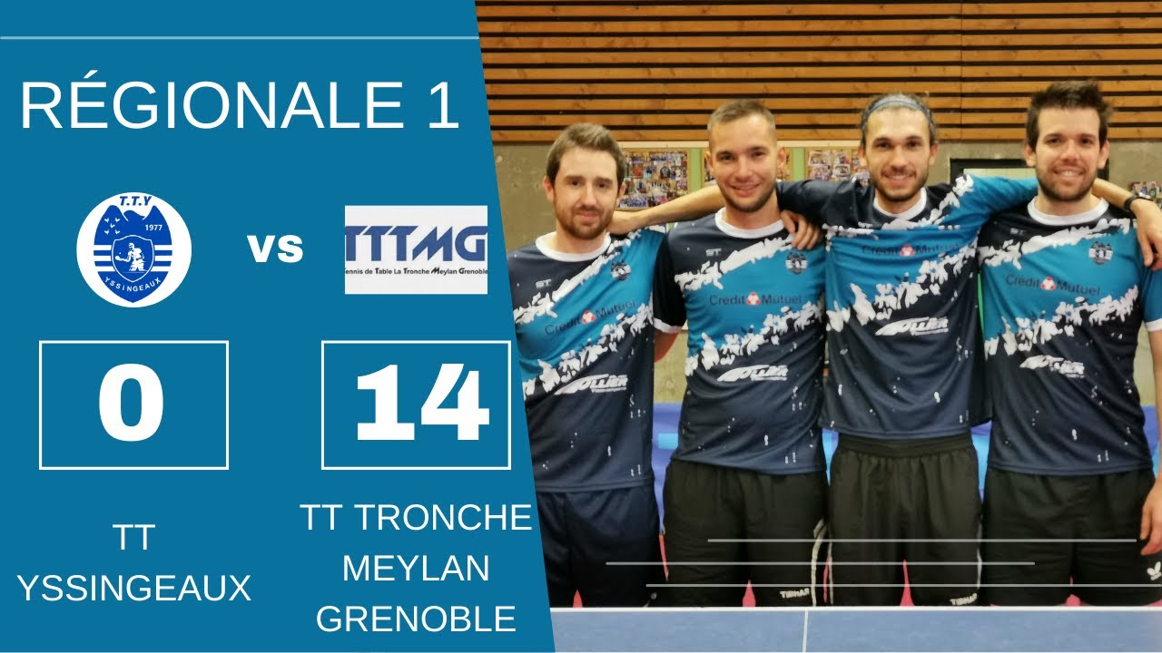 [R1 AURA] TT Yssingelais 1 - TT Tronche Meylan Grenoble 2 - 13/04/2024