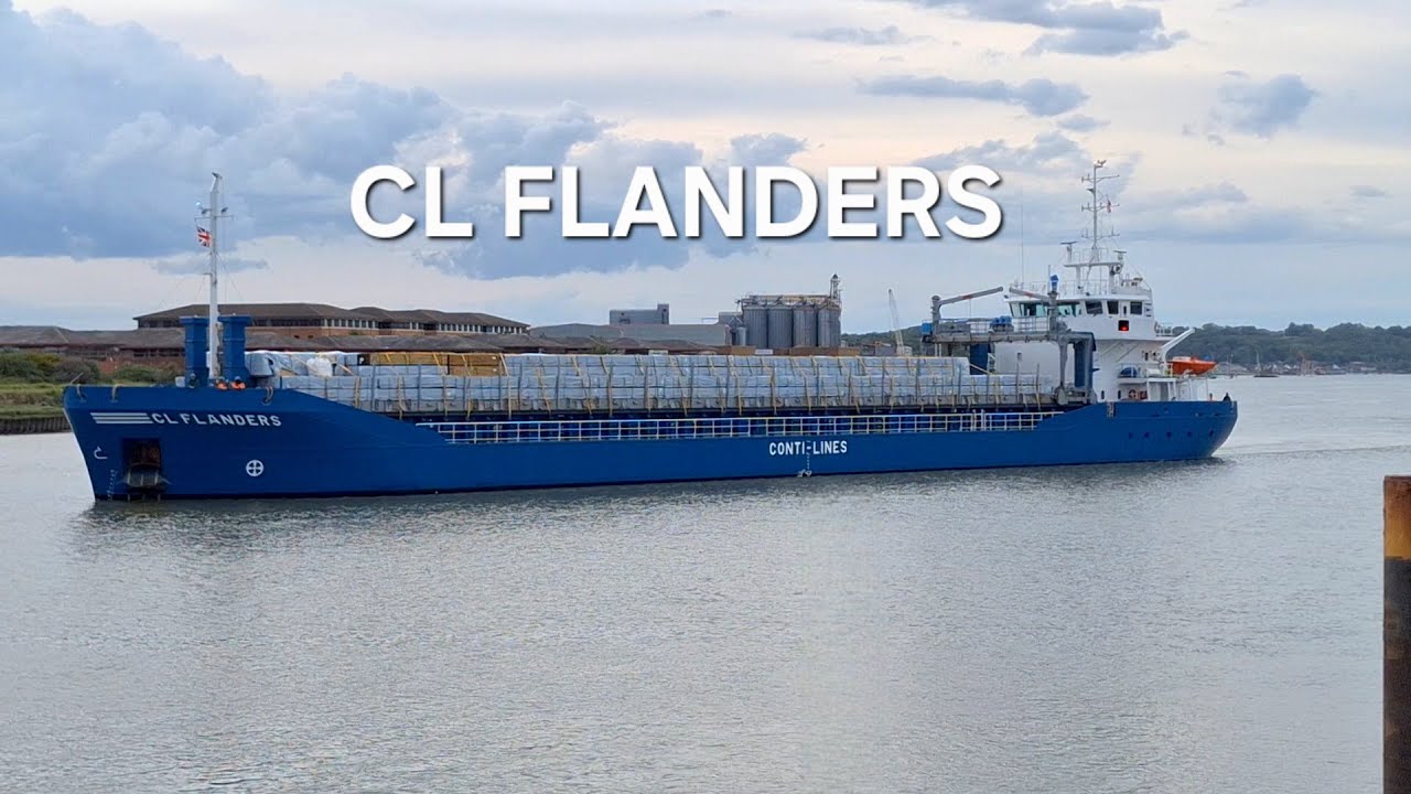 CL FLANDERS | General Cargo Ship Passing Chatham on the River Medway