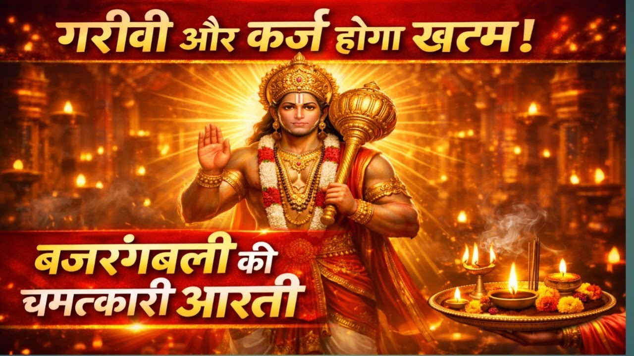 बजरंगबली मंदिर आरती 🔥 | गरीबी और कर्ज मुक्ति की चमत्कारी आरती 🙏