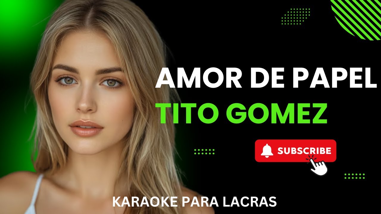 AMOR DE PAPEL || TITO GOMEZ || HQ KARAOKE SALSA || SALSA CON LETRA