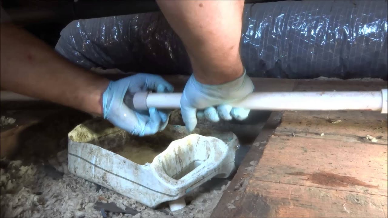 hvac water backing up into secondary pan of air handler