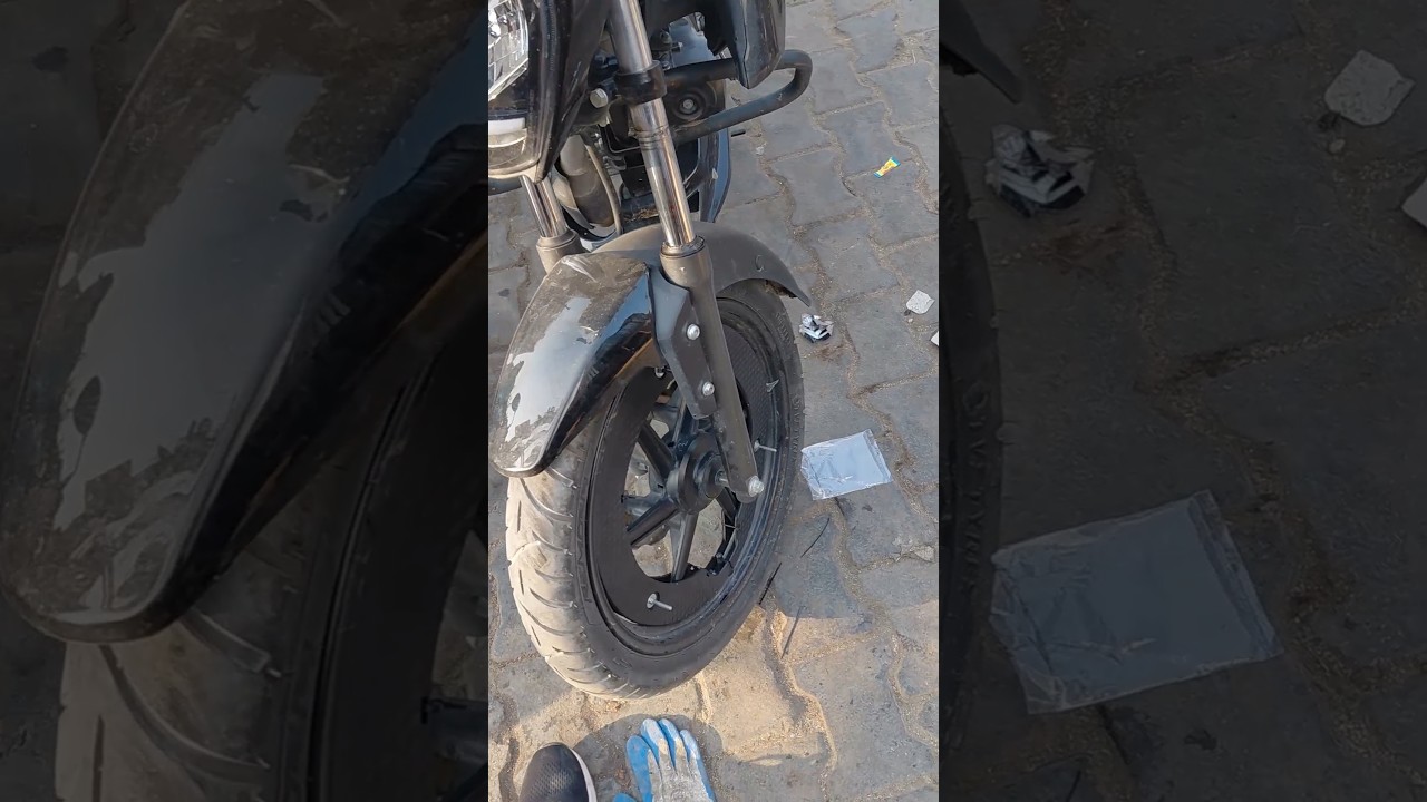 Aaj bike ki krai rim tyre wheel change 🙋‍♂️ 