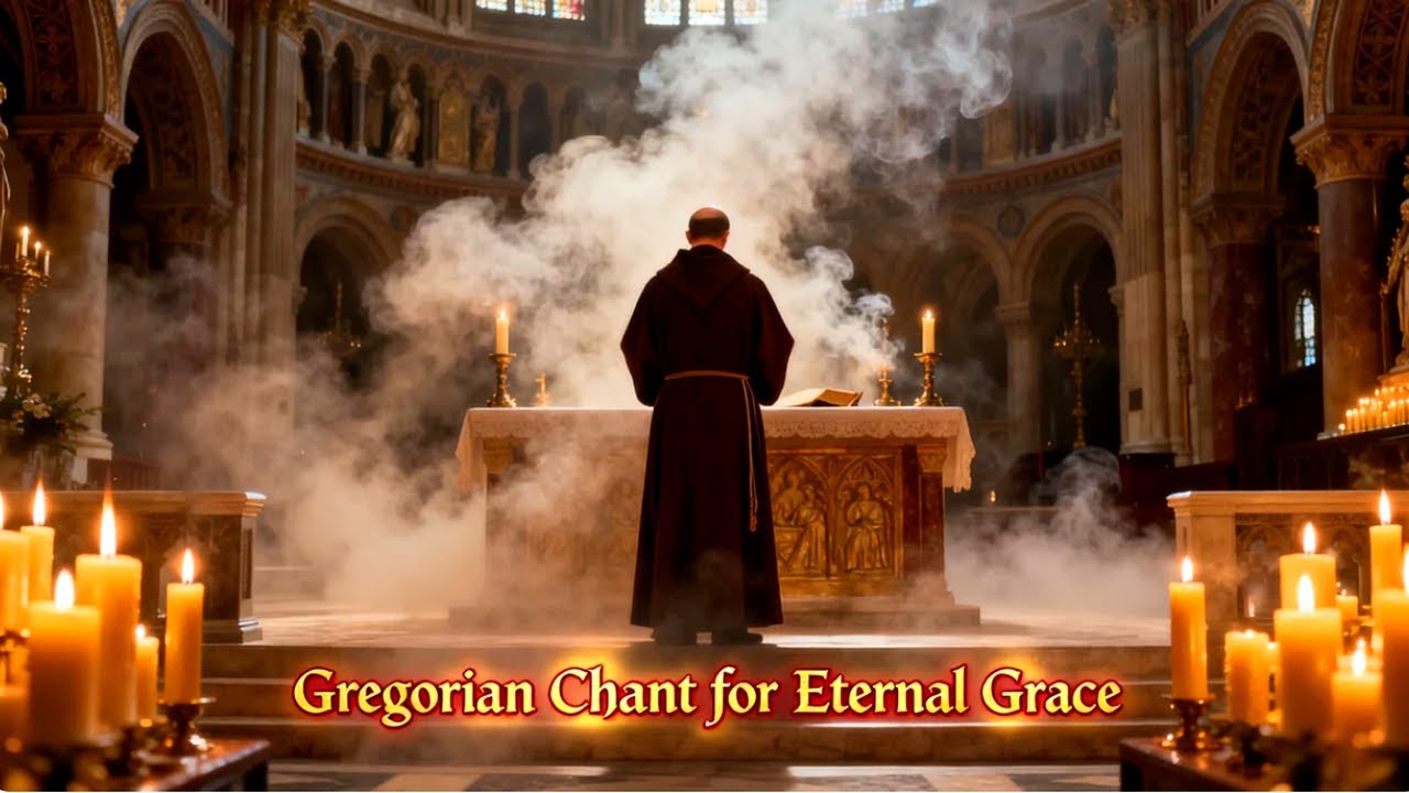 Gregorian Chant for Healing Sleep and Spiritual Grace | Benedictine Ambience and Holy Reflection