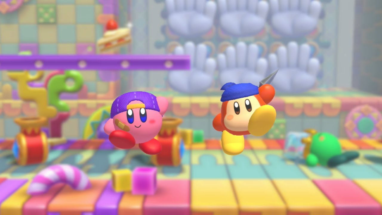 Kirby Fighters 2 - The Yo-Yo Kid and His Bandana Waddle Dee Buddy (Switch Gameplay)