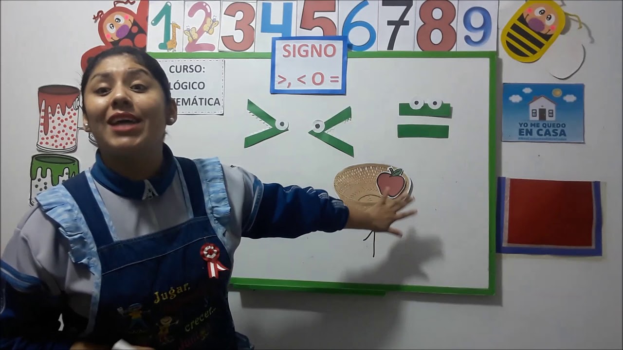 SIGNOS: MAYOR, MENOR O IGUAL, para niños de 4 años, nivel inicial.