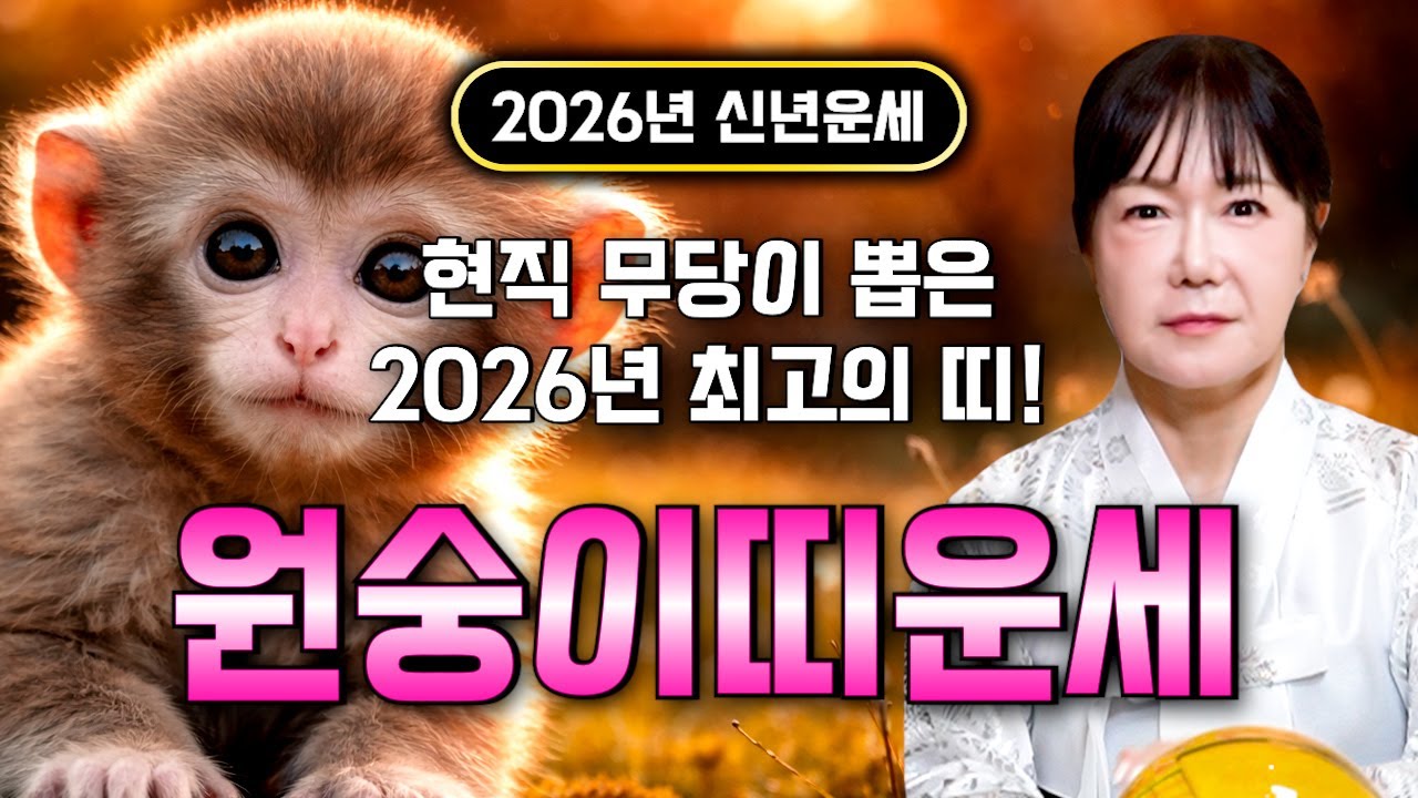 🌟2026년 대박나는 원숭이띠운세🌟 조상님이 올한해 수십억을 벌어다준다!! 초대박나는 원숭이띠운세! 돈벼락 맞아봅시다~ 56년생 68년생 80년생 92년생 원숭이띠 운세