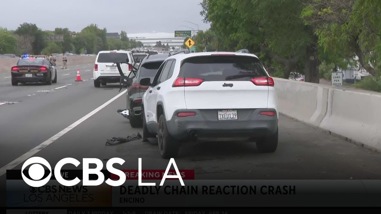 Chain reaction crash on 101 Freeway in Encino leaves 1 dead