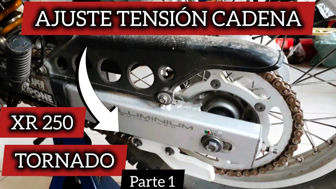 AJUSTAR Tensar Estirar CADENA de MOTO Honda Tornado XR 250 PARTE 1