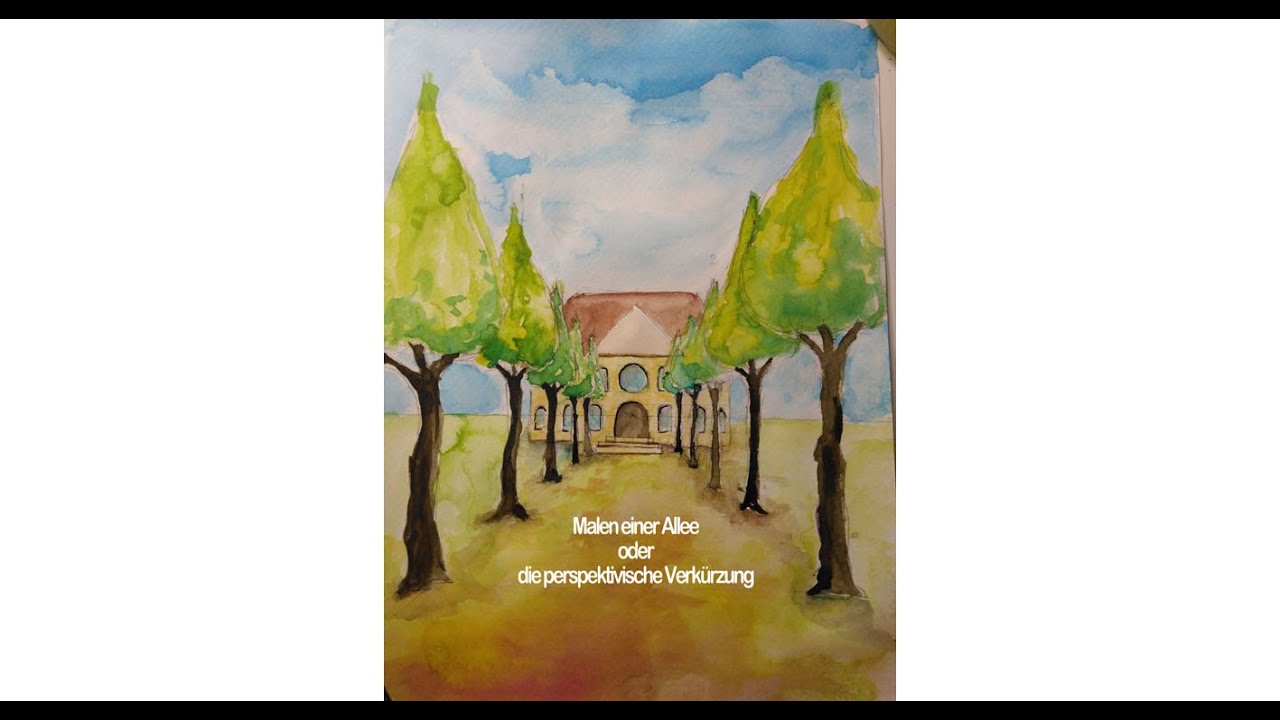 Eine Allee malen - die perspektivische Verkürzung