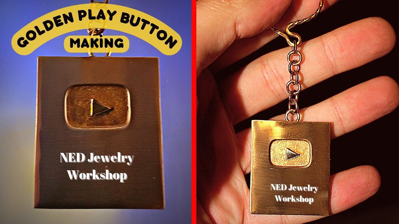 Золотая кнопка воспроизведения youtube 1 миллион ручной работы