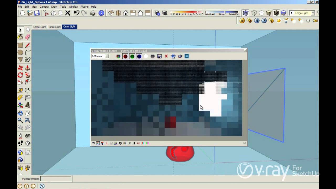 V-Ray for SketchUp -  Rectangular Lights - tutorial