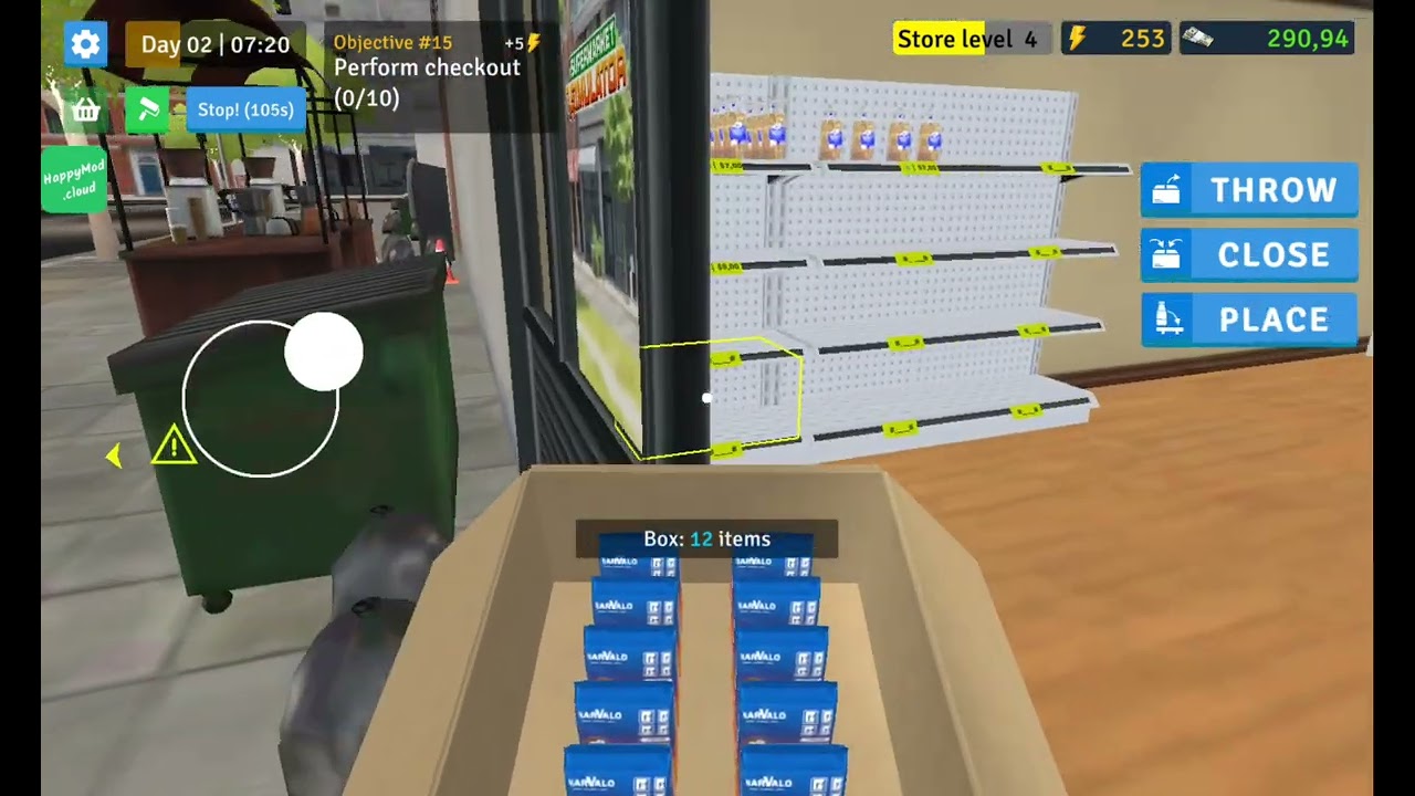 Gameplay 1 supermarket (with mod menu)