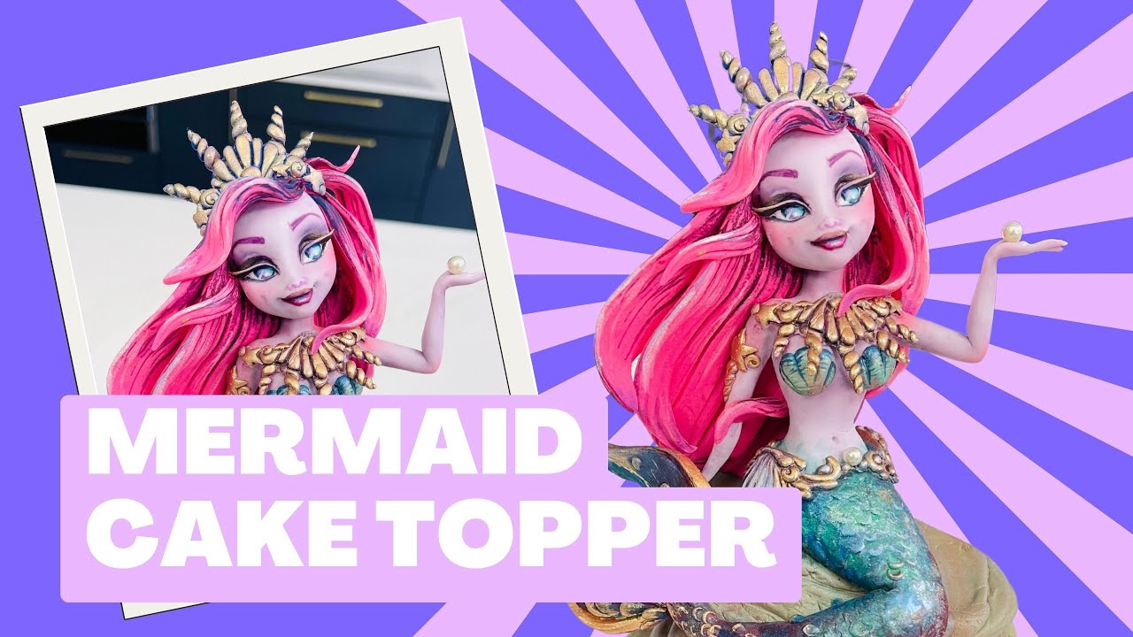 🌊🧜‍♀️ How to Make a Beautiful Mermaid Cake Topper | Zoe’s Fancy Cakes Moulds Tutorial