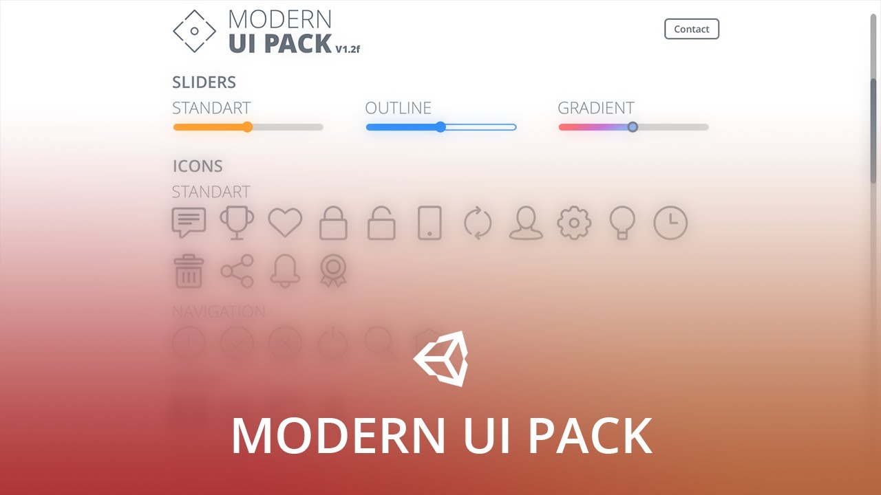 Unity - Modern UI Pack v1.1 (UI Asset)