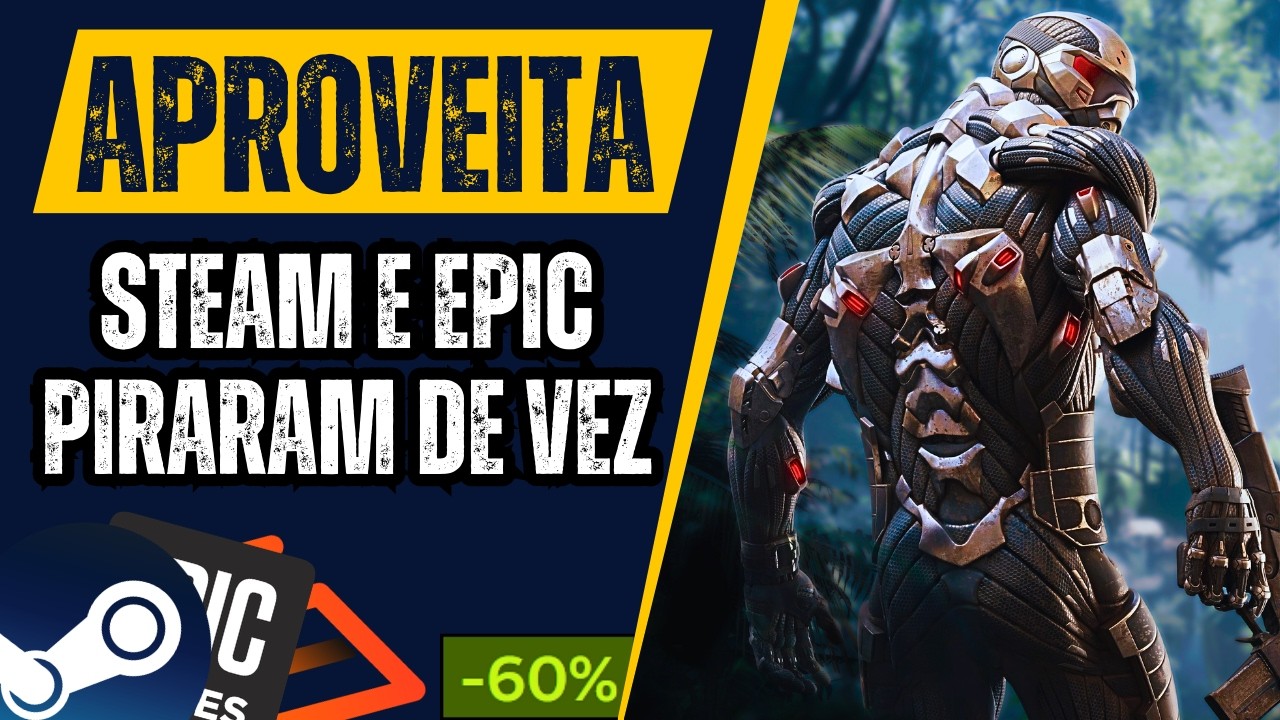 CORRE! Jogos para restar por mais 24 horas, PROMOÇÃO na Steam e ofertas RARAS na Epic Games