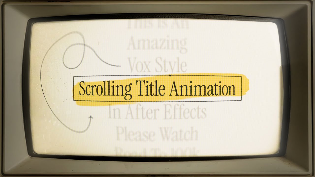Анимация титров Vox (урок по After Effects)