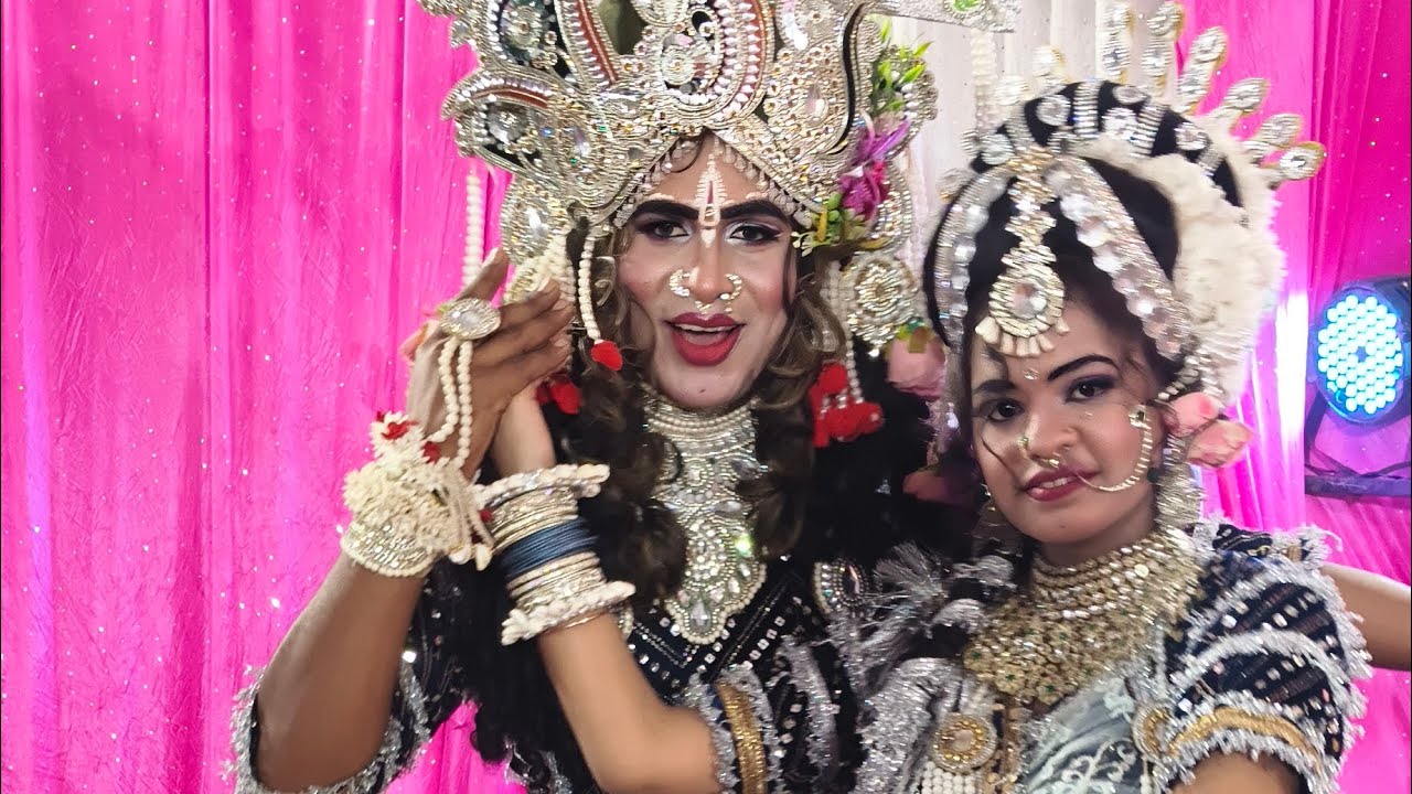 राधा और कृष्ण का रोल निभाते हुए बहुत ही सुंदर कला 👀👀👀👀😱😱💯💯💯अभी तक आपने नहीं देखा होगा 