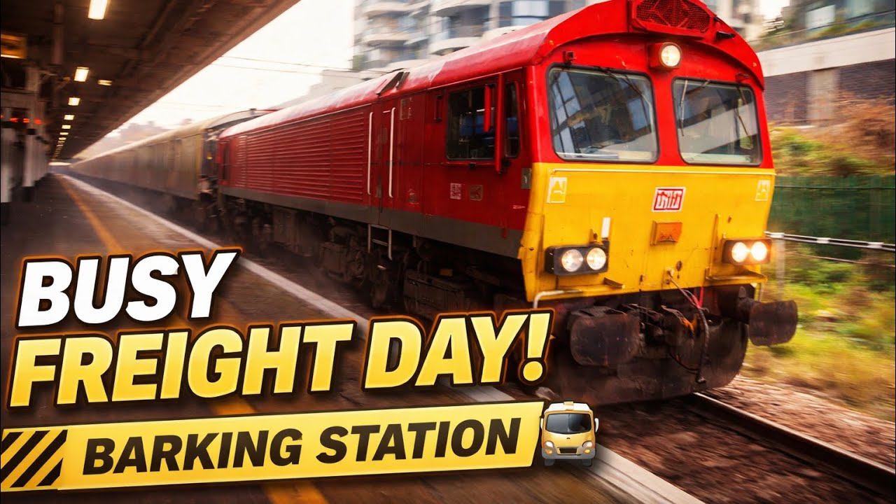 Busy Day of Freight Trains at Barking Station 🚆