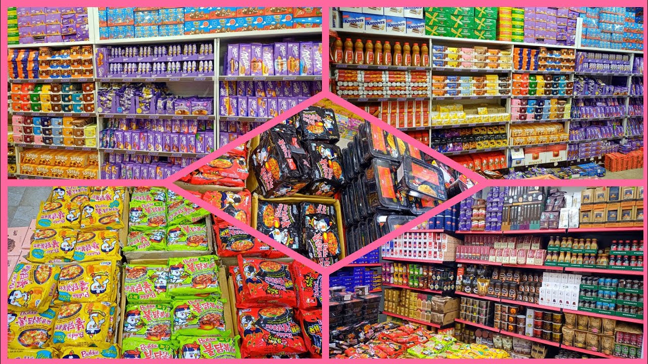 بين الحارات واسعار الشوكولاته المستورده تاجر السعاده الاندومي الكوري بسعر جمله الجمله😱😱🤯🍬🍫🍿🍭🍬🥫🍝