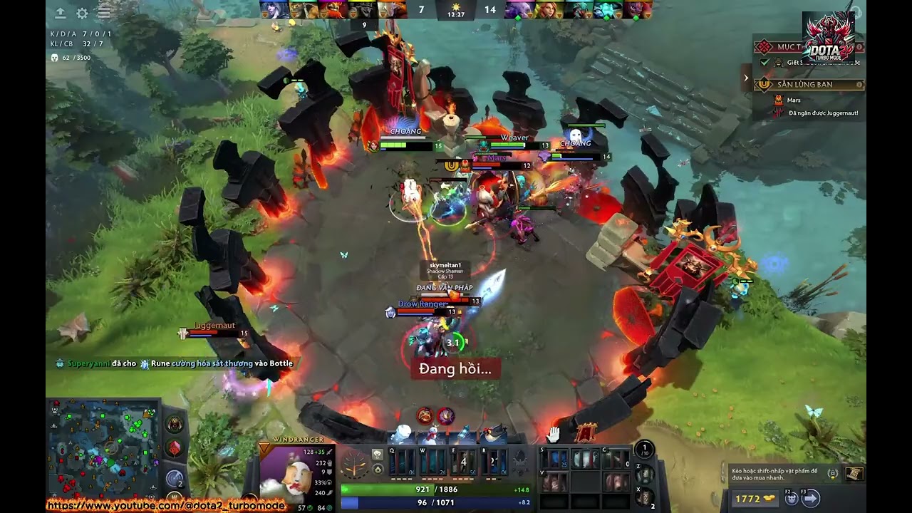 [WR-52] Windranger + Facelss Void [Hardlane] vs Shadow Shaman + Juggernaut #windranger #dota2