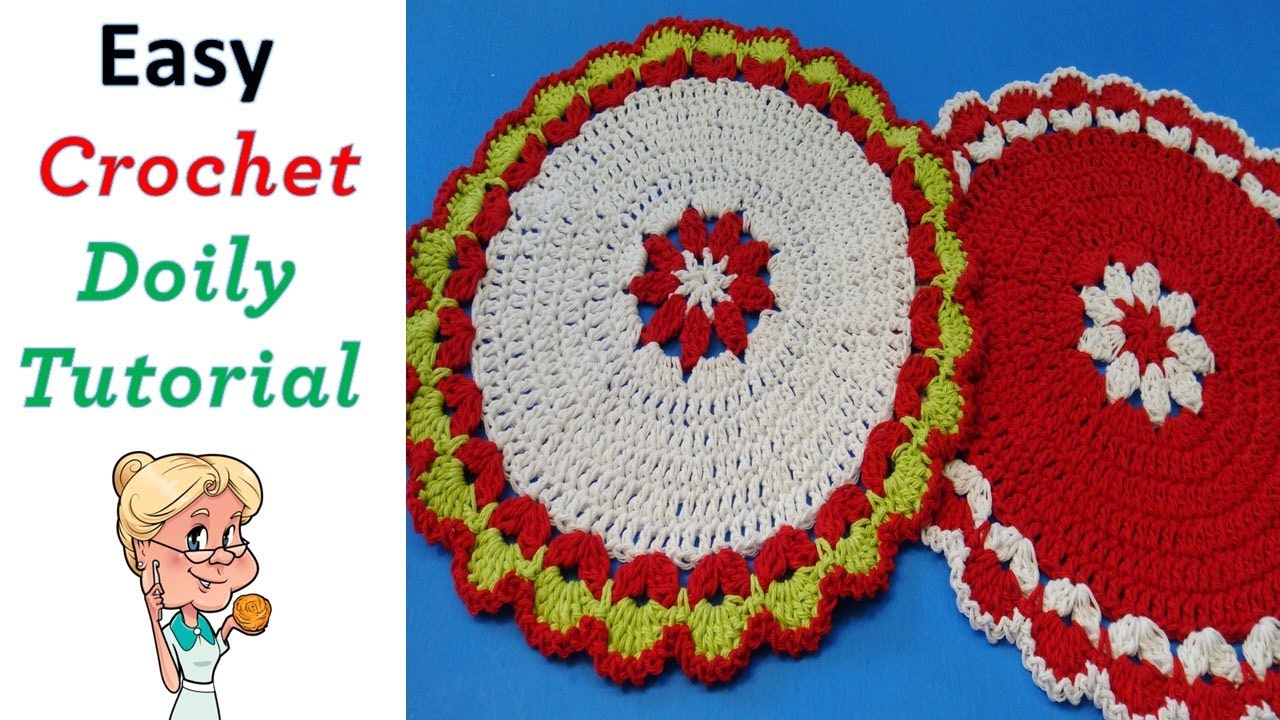 Easy Crochet - Fan Trimmed Cotton Doily - Make in any color combination  #MakeitPremier