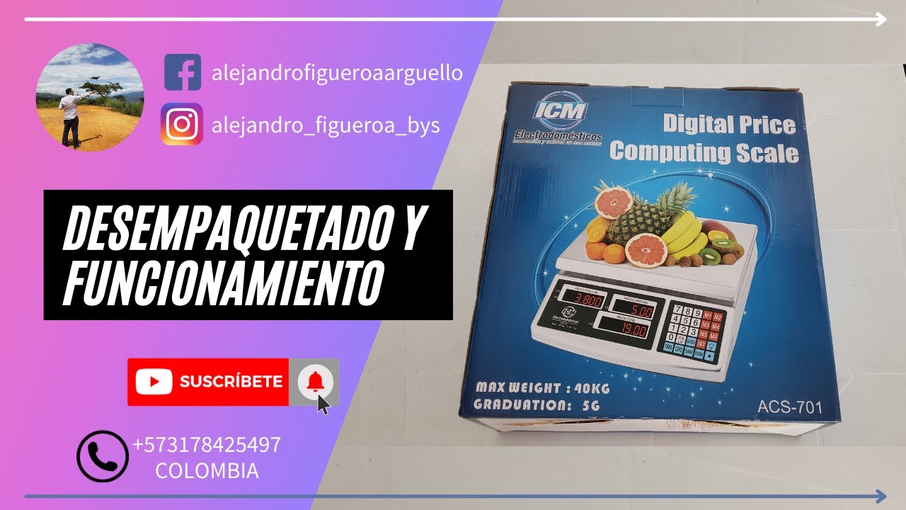 Bascula marca ICM modelo ACS 701 (DESEMPAQUETADO)