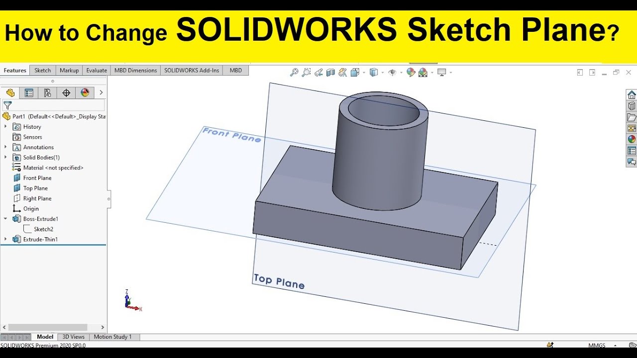 How to change Sketch Plane in Solidworks?