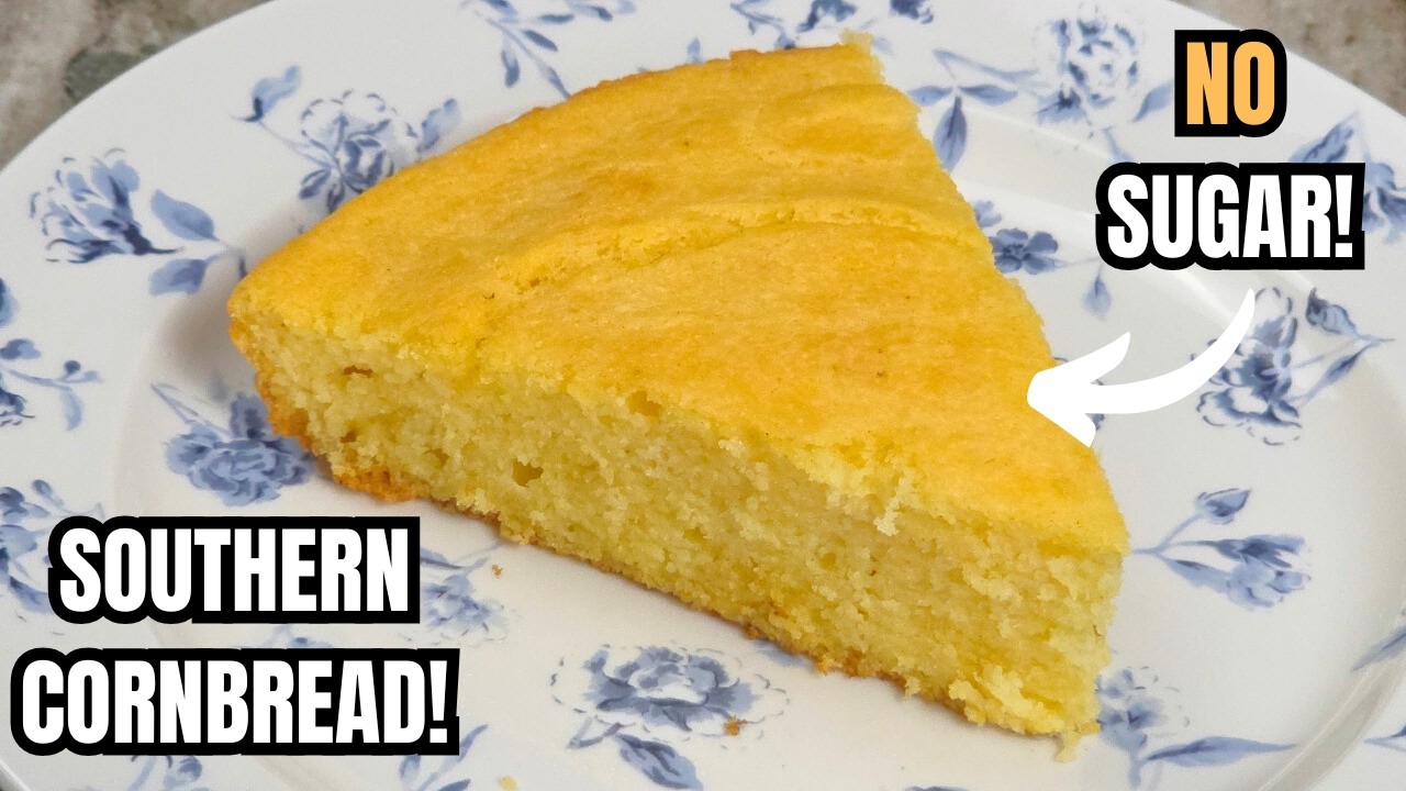 Homemade Unsweet Cornbread Recipe | *NO* Sugar Added!!