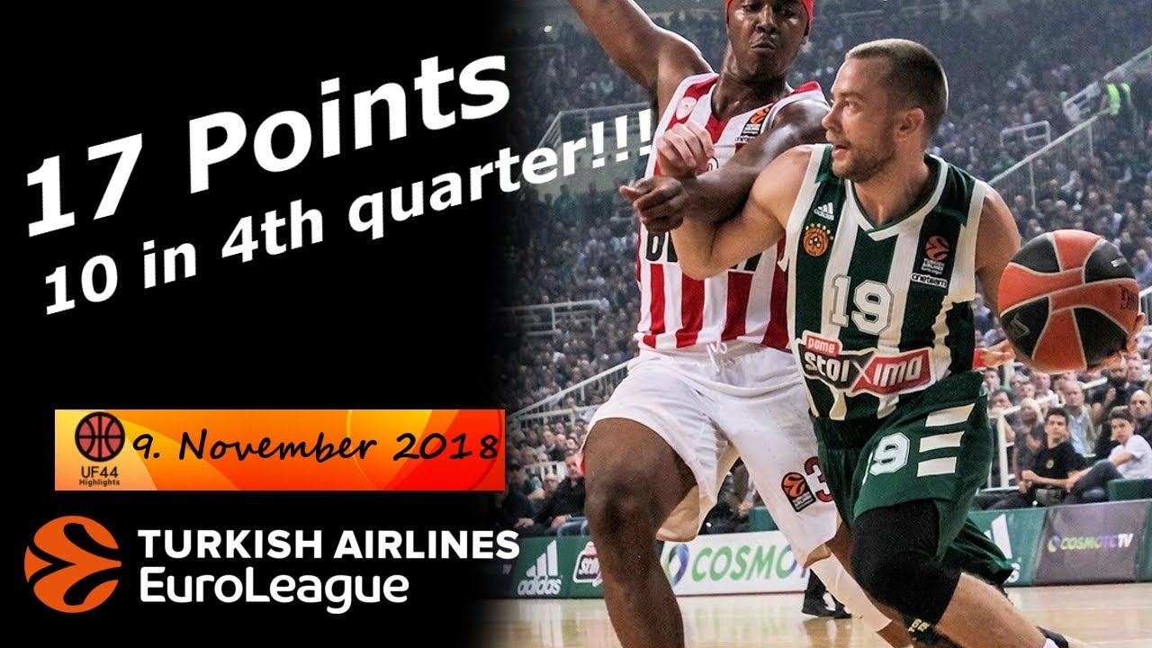 Lukas Lekavicius Full Highlights 9.11.2018 Panathinaikos vs Olympiacos - 17 Pts! | UF44 Highlights